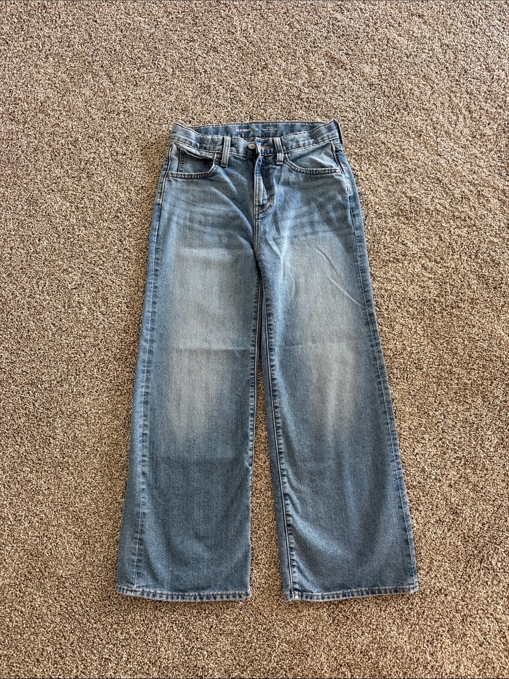 Old Navy Girls Light Blue Wide-Leg Denim Jeans